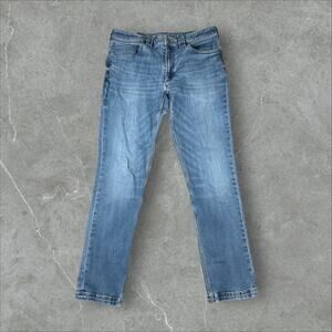 Duluth Trading Ballroom Double Flex 36x34 Rayon Straight Denim Blue Mens Jeans